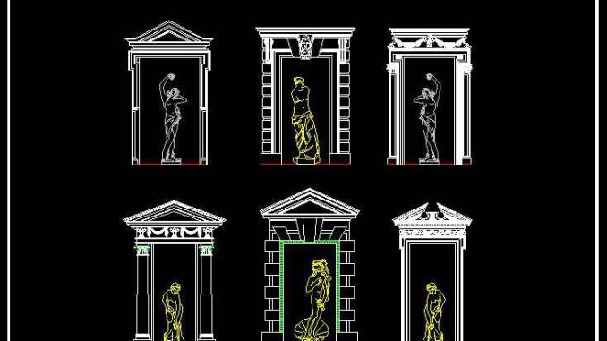 Decorative Elements,Carried of viceroys,Outdoor Decoration,Columns,CAD blocks for outdoor living design projects