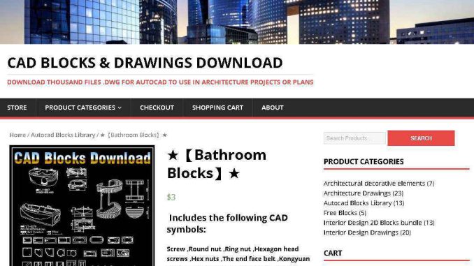【Bathroom Blocks】Autocad Blocks & Drawings Download