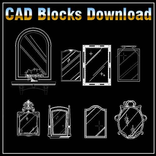 Design Pro Autocad Blocks Drawings, Lighted Vanity Mirror Autocad