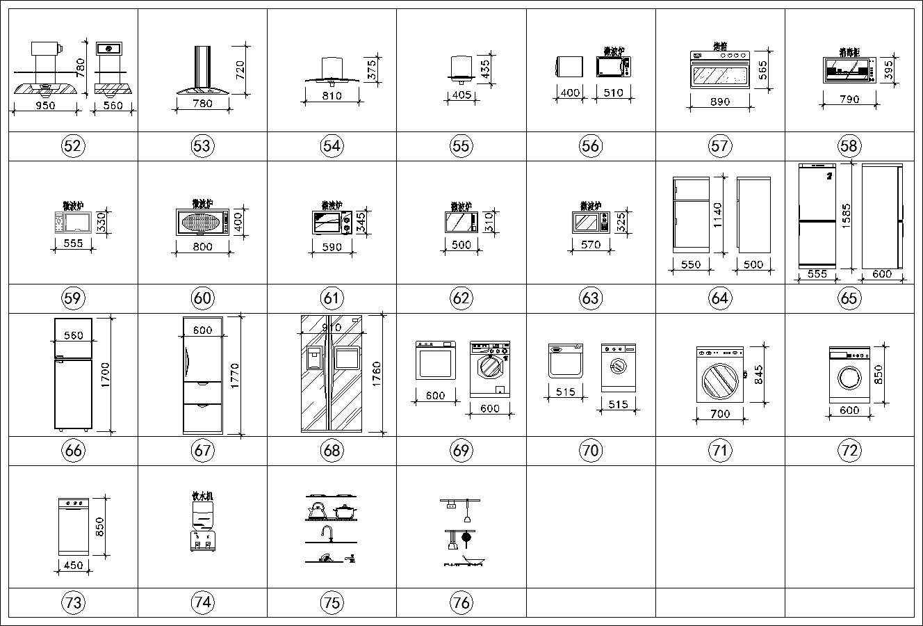 Kitchen Cad Blocks Set - Image 4