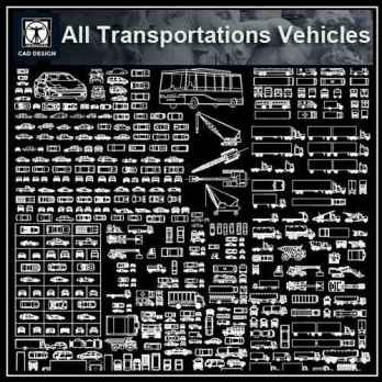 All Transportations Vehicles Lorries Blocks Bundle