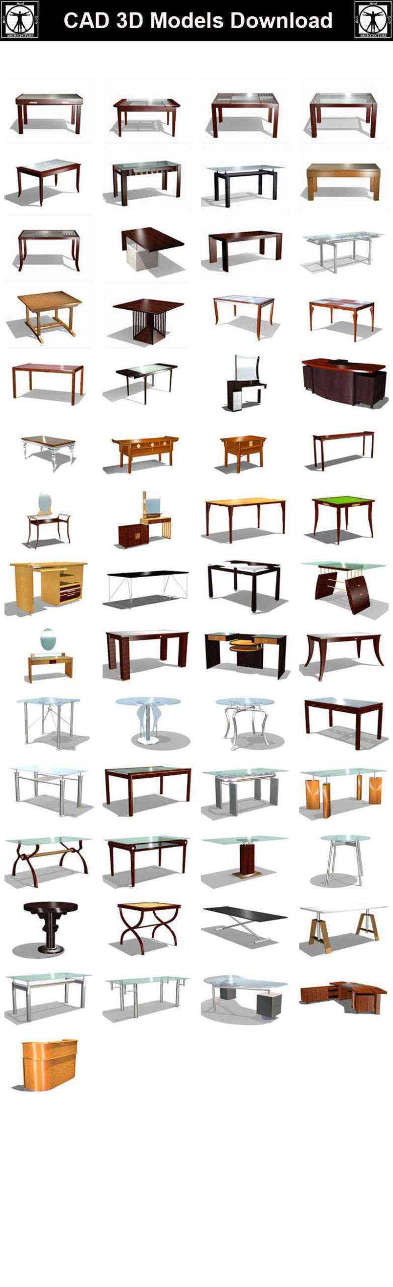 Desks 3D Cad Models - Image 2