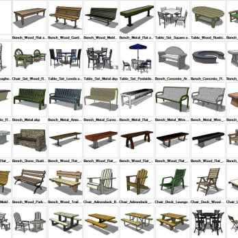 Sketchup Furniture Exterior 3D models download
