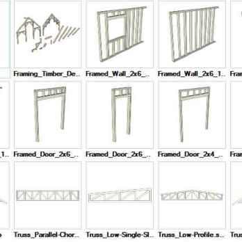 Sketchup Wood Framing 3D models download