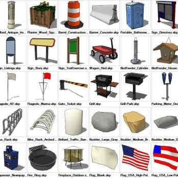 Sketchup Site Furnishing Detail 3D models download