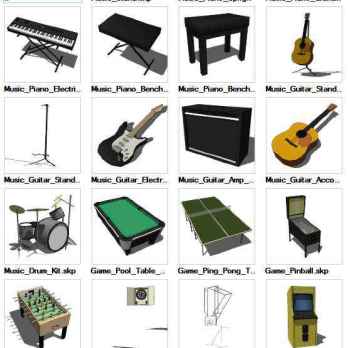 Sketchup Music+Games 3D models download