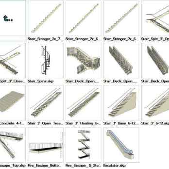 Sketchup Stairs 3D models download