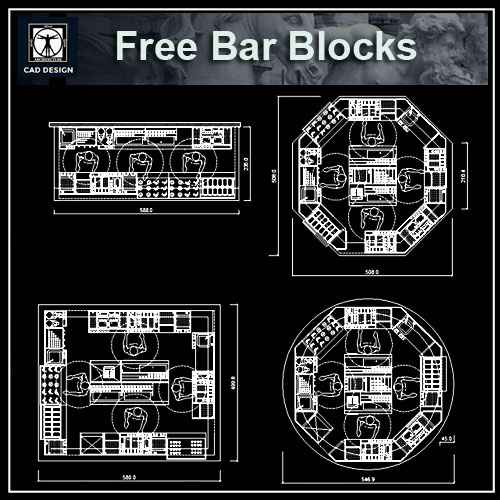 Free Pub Blocks Bar Autocad Design, How Do I Know If Need Counter Or Bar Stools In Autocad