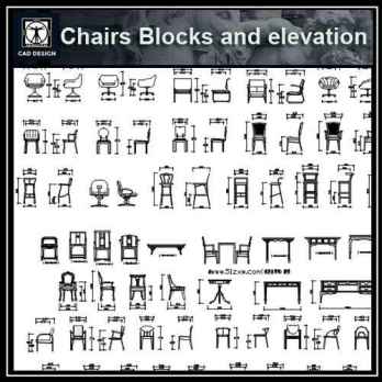 Furniture blocks-Chair block,elevation