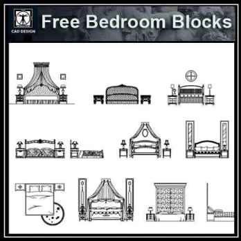 Free Bedroom Blocks -beds_elevation