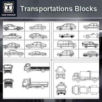 Transportation Blocks-car,truck,lorry,motorcycle
