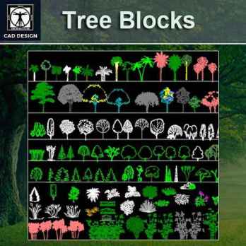 Tree Blocks-tree elevation