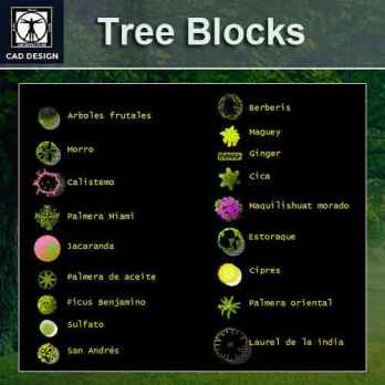 Free Tree blocks-tree color blocks