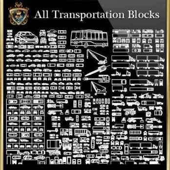 Transportations Vehicles Lorries CAD Blocks Collection