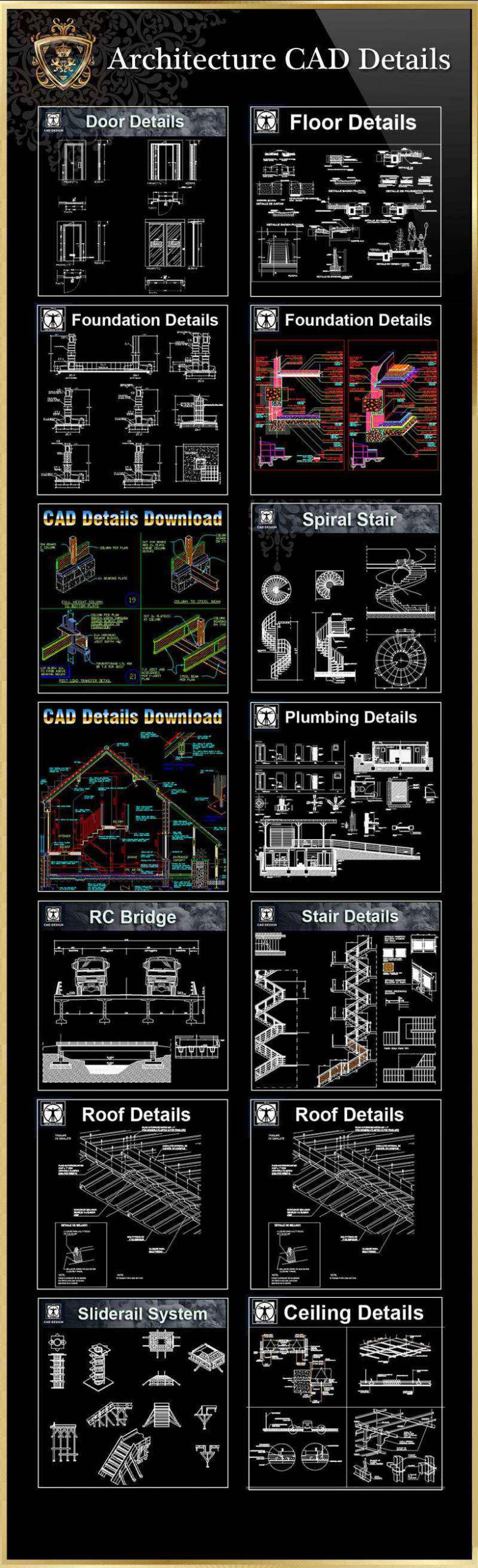 💎【All 40 Architecture CAD Details Collections】 (Total 40 Best Collections)💎 - Image 13