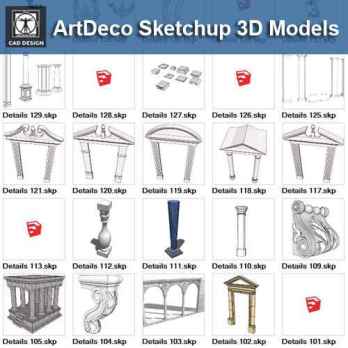 European Architecture Elements 3D Models-Sketchup 3D Models