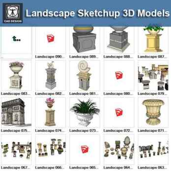 European Landscape Elements 3D Models-Sketchup 3D Models