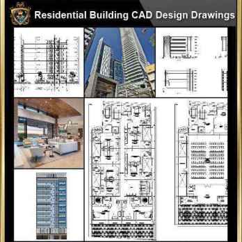 ★【Residential Building CAD Design Collection V.1】Layout,Lobby,Room design,Public facilities,Counter@Autocad Blocks,Drawings,CAD Details,Elevation