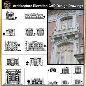 ★【Over 170+ Architecture Elevation,Building elevation CAD Design,Details,Elevation Collection】Facade design, building facade, home facade, building facade@Autocad Blocks,Drawings,CAD Details,Elevation