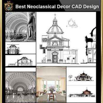 ★【Neoclassical Style Decor CAD Design Elements Collection】Neoclassical interior, Home decor,Traditional home decorating,Decoration@Autocad Blocks,Drawings,CAD Details,Elevation
