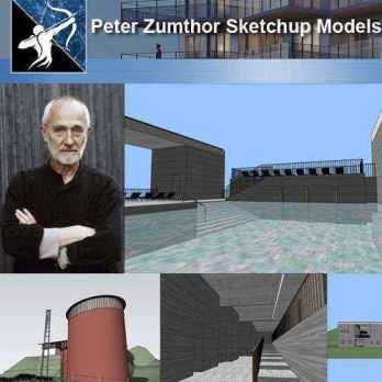 Download 4 Projects of Peter Zumthor Architecture Sketchup 3D Models(*.skp file format)