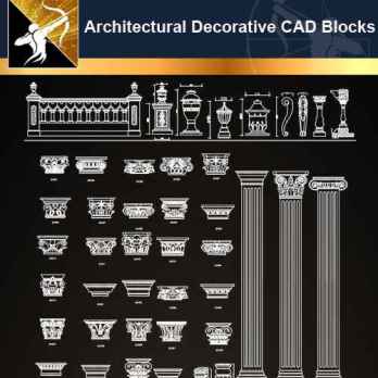 ★【Architectural Decorative CAD Blocks】@Autocad Decoration Blocks,Drawings,CAD Details,Elevation