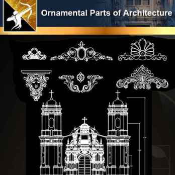 ★【Ornamental Parts of Architecture -Decoration Element CAD Blocks V.6】@Autocad Decoration Blocks,Drawings,CAD Details,Elevation