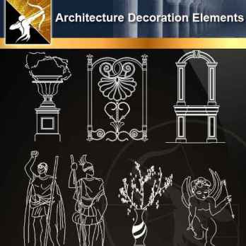 ★【 Free Architecture Decoration Elements V.6】@Autocad Decoration Blocks,Drawings,CAD Details,Elevation