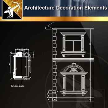 ★【 Free Architecture Decoration Elements V.14】@Autocad Decoration Blocks,Drawings,CAD Details,Elevation