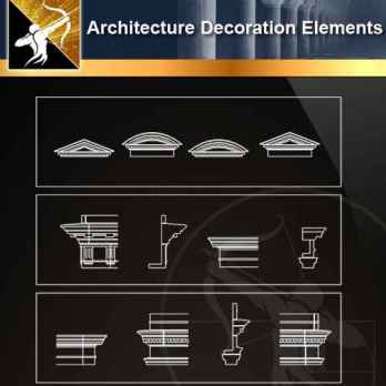 ★【 Free Architecture Decoration Elements V.16】@Autocad Decoration Blocks,Drawings,CAD Details,Elevation