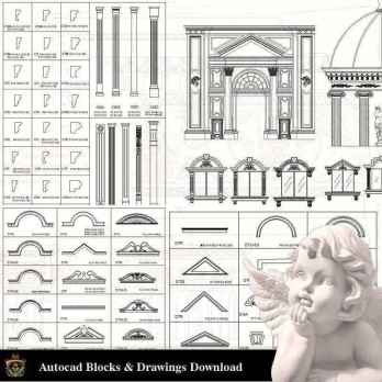 【Neoclassical Style Decor CAD Design Elements V.3】