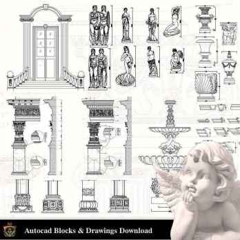 ★【Neoclassical Style Decor CAD Design Elements V.4】Neoclassical interior, Home decor,Traditional home decorating,Decoration