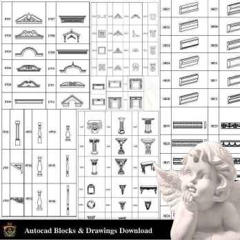 ★【Neoclassical Style Decor CAD Design Elements V.7】Neoclassical interior, Home decor,Traditional home decorating,Decoration