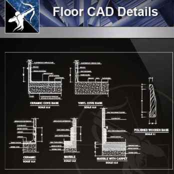 【Architecture CAD Details Collections】Flooring CAD Details V.1
