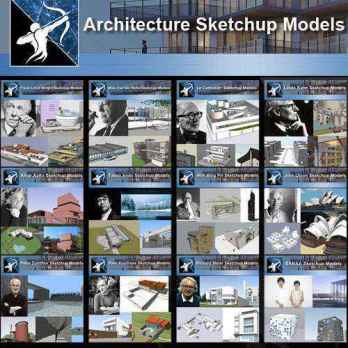 ★Total 107 Pritzker Architecture Sketchup 3D Models★ (Best Recommanded!!)