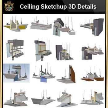 Sketchup Ceiling Details,light steel frame ceiling,hard cover ceiling,plasterboard ceiling,mirror ceiling,wood veneer ceiling,mineral wool board ceiling,air conditioning duct,smoke blocking wall,aluminum plate,gypsum board