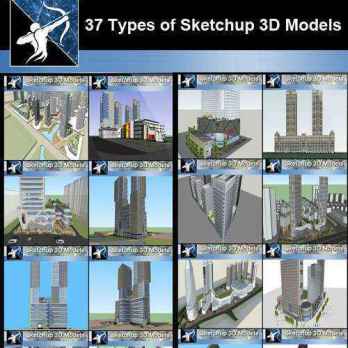 ★Best 37 Types of Commercial,Shopping Mall Sketchup 3D Models Collection