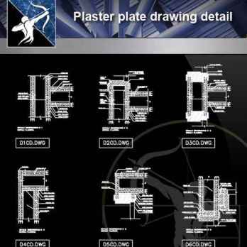 【Architecture CAD Details Collections】Plaster plate drawing detail