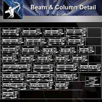 【Architecture CAD Details Collections】Beam & Column CAD Details