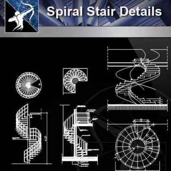 【Architecture CAD Details Collections】Spiral Stair CAD Details
