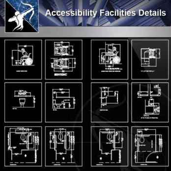 【Architecture CAD Details Collections】Accessibility Facilities Details V.1