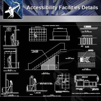 【Architecture CAD Details Collections】Accessibility Facilities Details V.2