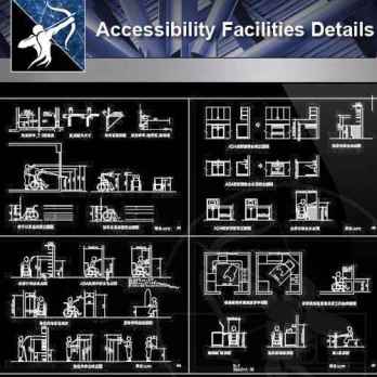 【Architecture CAD Details Collections】Accessibility Facilities,Handicap Facilities