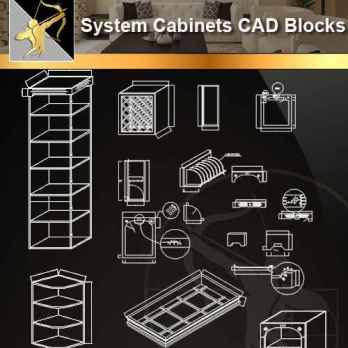 ★【 System Cabinets CAD Drawings V.1】@Autocad Blocks,Drawings,CAD Details,Elevation