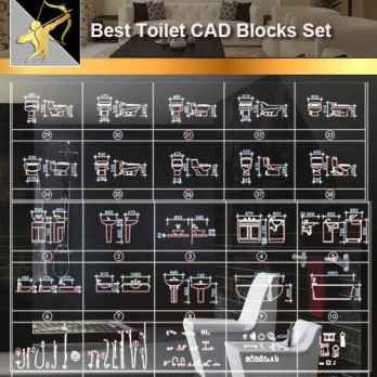 ★【Toilet CAD Blocks】@Autocad Blocks,Drawings,CAD Details,Elevation
