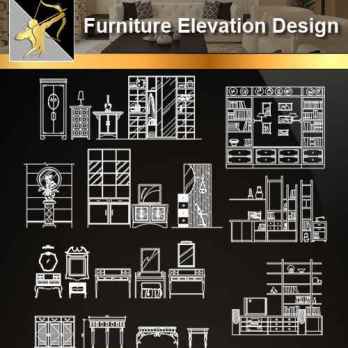 ★【Furniture Elevation Design】@Autocad Blocks,Drawings,CAD Details,Elevation