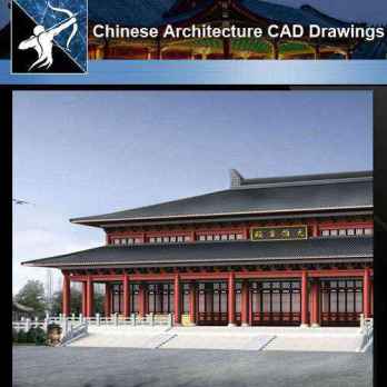 ★【Chinese Architecture CAD Drawings】@Chinese Temple Drawings,CAD Details,Elevation