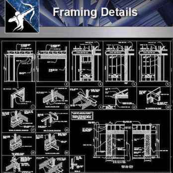 【Architecture CAD Details Collections】Framing CAD Details
