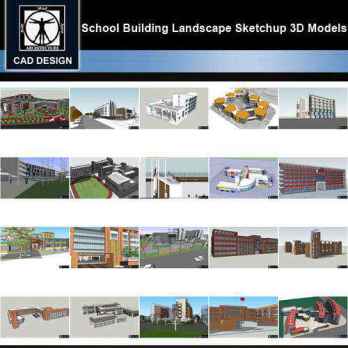 ★【Sketchup 3D Models】20 Types of School Sketchup 3D Models V.2