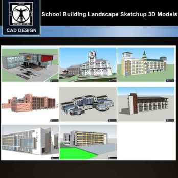 ★【Sketchup 3D Models】8 Types of School Sketchup 3D Models V.9